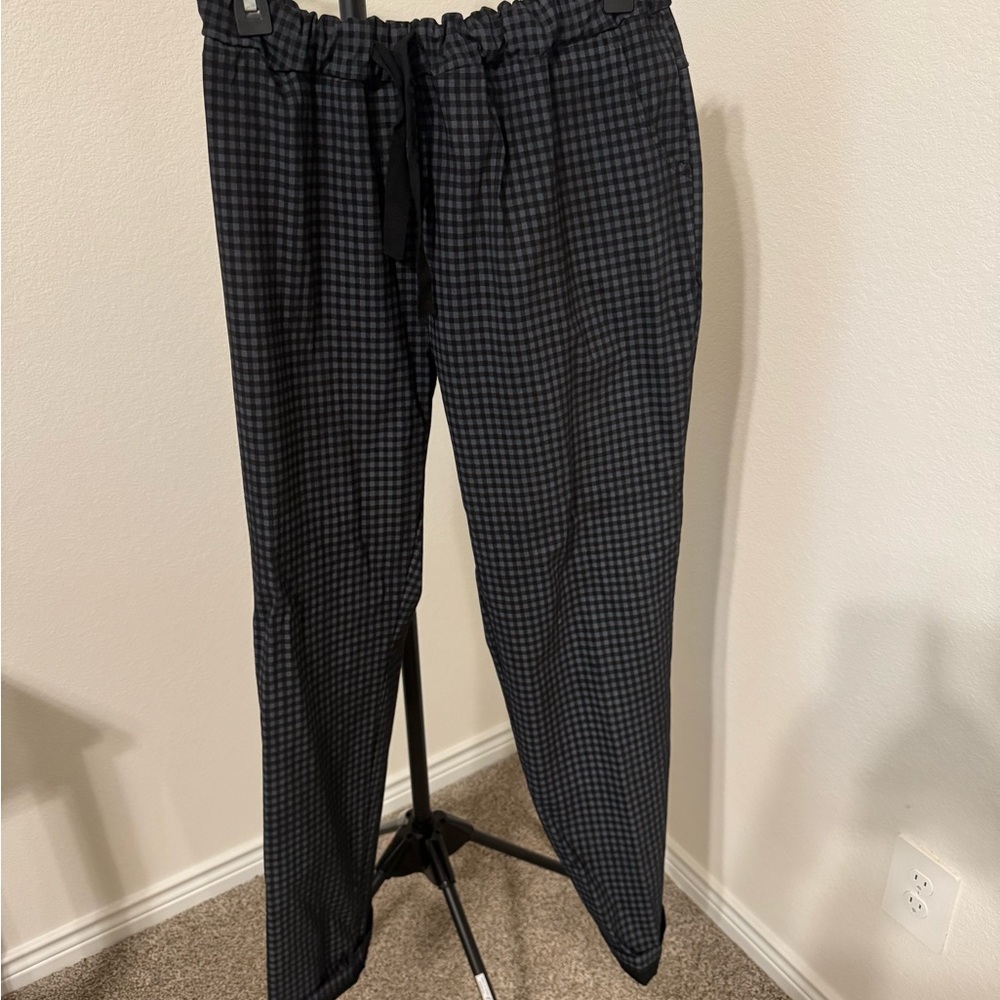 Men's Black Checkered Pants
